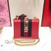 Gucci Red Leather Sylvie Mini Chain Bag Gucci Red Leather Sylvie Mini Chain Bag