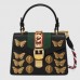 Gucci Black Sylvie Animal Studs Leather Mini Bag Gucci Black Sylvie Animal Studs Leather Mini Bag