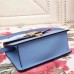 Gucci Blue Leather Sylvie Mini Bag Gucci Blue Leather Sylvie Mini Bag