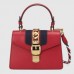 Gucci Red Leather Sylvie Mini Bag Gucci Red Leather Sylvie Mini Bag