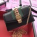 Gucci Black Sylvie Leather Mini Chain Bag Gucci Black Sylvie Leather Mini Chain Bag