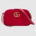 Gucci Red GG Marmont Velvet Small Shoulder Bag Gucci Red GG Marmont Velvet Small Shoulder Bag