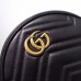 Gucci Black GG Marmont Mini Round Shoulder Bag Gucci Black GG Marmont Mini Round Shoulder Bag