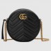 Gucci Black GG Marmont Mini Round Shoulder Bag Gucci Black GG Marmont Mini Round Shoulder Bag