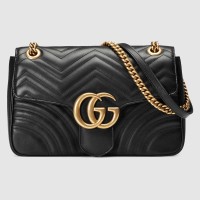 Gucci Black GG Marmont Medium Matelasse Shoulder Bag Gucci Black GG Marmont Medium Matelasse Shoulder Bag