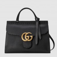Gucci Black GG Marmont Small Top Handle Bag Gucci Black GG Marmont Small Top Handle Bag