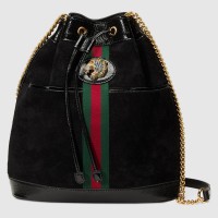Gucci Black Medium Rajah Bucket Bag Gucci Black Medium Rajah Bucket Bag