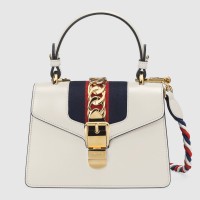 Gucci White Leather Sylvie Mini Bag Gucci White Leather Sylvie Mini Bag