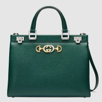 Gucci Zumi Green Grainy Leather Medium Top Handle Bag Gucci Zumi Green Grainy Leather Medium Top Handle Bag