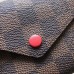 Louis Vuitton Damier Ebene Canvas Envelop Victorine Wallet N41659 Red