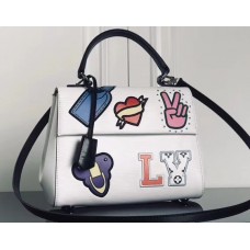 Louis Vuitton Patches Stickers Epi Cluny BB Bag M52484 White 2019 Louis Vuitton Patches Stickers Epi Cluny BB Bag M52484 White 2019