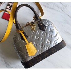Louis Vuitton Monogram Vernis Alma BB Bag M44389 Silver 2019