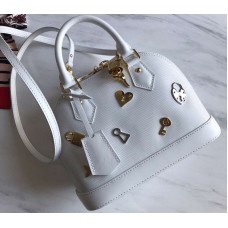 Louis Vuitton Love Lock Epi Leather Alma BB Bag M52885 Blanc 2019 Louis Vuitton Love Lock Epi Leather Alma BB Bag M52885 Blanc 2019