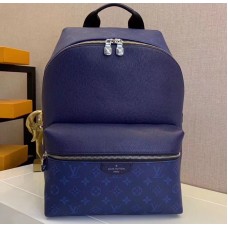 Louis Vuitton Monogram Canvas and Taiga Leather Discovery Backpack PM Bag M30229 Blue 2019 Louis Vuitton Monogram Canvas and Taiga Leather Discovery Backpack PM Bag M30229 Blue 2019