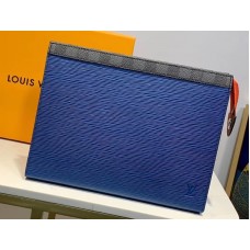 Louis Vuitton Pochette Voyage MM Bag Epi Leather M62912 Blue Louis Vuitton Pochette Voyage MM Bag Epi Leather M62912 Blue