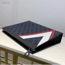 Louis Vuitton Pochette Voyage MM Bag Damier Graphite Canvas V N64023 Louis Vuitton Pochette Voyage MM Bag Damier Graphite Canvas V N64023