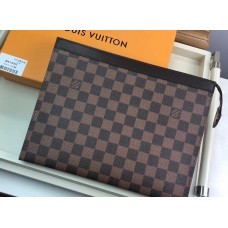 Louis Vuitton Pochette Voyage MM Bag Damier Ebene Canvas N41696 Louis Vuitton Pochette Voyage MM Bag Damier Ebene Canvas N41696