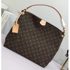 Louis Vuitton Graceful Hobo MM Bag Monogram Canvas M43704 Beige 2018 Louis Vuitton Graceful Hobo MM Bag Monogram Canvas M43704 Beige 2018