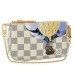 Louis Vuitton N63005 Mini Pochette Accessoires Illustre Damier Azur Canvas Louis Vuitton N63005 Mini Pochette Accessoires Illustre Damier Azur Canvas