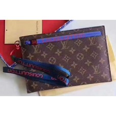 Louis Vuitton Pouch Clutch Large Bag Monogram Canvas Blue Spring Summer 2018 Louis Vuitton Pouch Clutch Large Bag Monogram Canvas Blue Spring Summer 2018