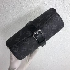 LOUIS VUITTON Monogram Eclipse Canvas 3 WATCH CASE M43385 LOUIS VUITTON Monogram Eclipse Canvas 3 WATCH CASE M43385