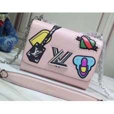 Louis Vuitton Travel Stickers Epi Twist MM Bag M52487 Rose Ballerine 2019 Louis Vuitton Travel Stickers Epi Twist MM Bag M52487 Rose Ballerine 2019