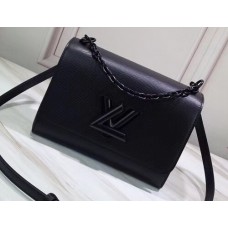 Louis Vuitton EPI Leather Twist MM Bag M53236 All Black 2019 Louis Vuitton EPI Leather Twist MM Bag M53236 All Black 2019