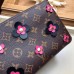 Louis Vuitton Monogram Canvas Blooming Flowers Pochette Double Zip Bag M63905 Black 2019
