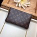 Louis Vuitton Monogram Canvas Blooming Flowers Pochette Double Zip Bag M63905 Black 2019