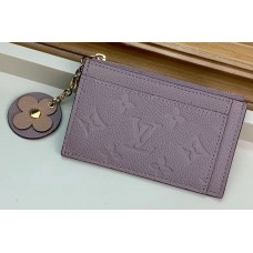 Louis Vuitton Flower Monogram Empreinte Zipped Card Holder M68338 Vison 2019
