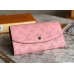 Louis Vuitton Iris Wallet in Mahina Leather M60145 Pink