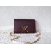 LOUIS VUITTON CHAIN LOUISE CLUTCH BAG purple LOUIS VUITTON CHAIN LOUISE CLUTCH BAG purple