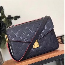 Louis Vuitton Pochette Metis Monogram Empreinte Leather Bag M44071 Marine Blue Louis Vuitton Pochette Metis Monogram Empreinte Leather Bag M44071 Marine Blue