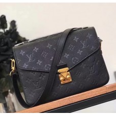 Louis Vuitton Pochette Metis Monogram Empreinte Leather Bag M41487 Noir Louis Vuitton Pochette Metis Monogram Empreinte Leather Bag M41487 Noir