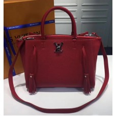 Louis Vuitton Calfskin Leather Lockmeto Epsom M54570 Rubis 2017 Louis Vuitton Calfskin Leather Lockmeto Epsom M54570 Rubis 2017