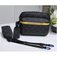 Louis Vuitton Monogram Eclipse Canvas Camera Shoulder Bag Yellow 2018 Louis Vuitton Monogram Eclipse Canvas Camera Shoulder Bag Yellow 2018