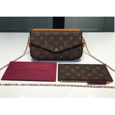 Louis Vuitton Monogram Canvas Pochette Felicie Chain Wallet M61276 Bag