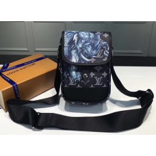 Louis Vuitton Original Leather Elephant Print Men’s Mini Shoulder Bag M54246 Black 2017 Louis Vuitton Original Leather Elephant Print Men’s Mini Shoulder Bag M54246 Black 2017