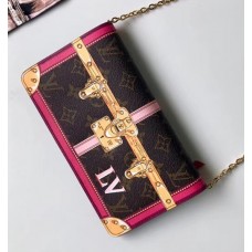 Louis Vuitton Summer Trunks Monogram Canvas Chain Pochette Weekend Clutch Bag M62456 2018 Louis Vuitton Summer Trunks Monogram Canvas Chain Pochette Weekend Clutch Bag M62456 2018