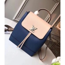 Louis Vuitton Lockme Backpack Bag M41817 Denim Blue 2018 Louis Vuitton Lockme Backpack Bag M41817 Denim Blue 2018