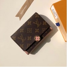 Louis Vuitton Flore Compact Wallet in Monogram Canvas M64587 Pink Louis Vuitton Flore Compact Wallet in Monogram Canvas M64587 Pink