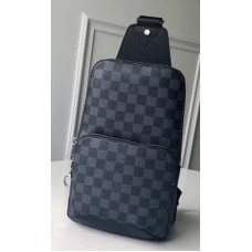 Louis Vuitton Men's Damier Graphite Canvas Avenue Sling Bag N41719 Louis Vuitton Men's Damier Graphite Canvas Avenue Sling Bag N41719