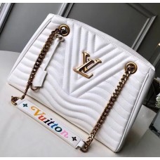 Louis Vuitton New Wave Chain Tote Bag M51978 White 2018 Louis Vuitton New Wave Chain Tote Bag M51978 White 2018