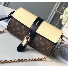 Louis Vuitton Epi Leather and Monogram Canvas Glasses Case Bag M44158 Banane 2018 Louis Vuitton Epi Leather and Monogram Canvas Glasses Case Bag M44158 Banane 2018