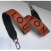 Louis Vuitton Logo Bandouliere Shoulder Strap J02427 Orange/Black Louis Vuitton Logo Bandouliere Shoulder Strap J02427 Orange/Black