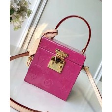 Louis Vuitton Bleecker Box Top Handle Bag in Monogram Vernis Leather M52464 Pink 2018