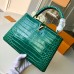 Louis Vuitton Capucines BB Top Handle in Crocodilien Leather N92175 Green 2018 Louis Vuitton Capucines BB Top Handle in Crocodilien Leather N92175 Green 2018