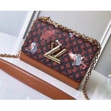 Louis Vuitton Catogram Monogram Canvas Twist MM Bag M44408 Brown 2018 Louis Vuitton Catogram Monogram Canvas Twist MM Bag M44408 Brown 2018