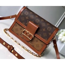 Louis Vuitton Monogram Reverse Canvas Dauphine MM Bag M44391 2019 Louis Vuitton Monogram Reverse Canvas Dauphine MM Bag M44391 2019