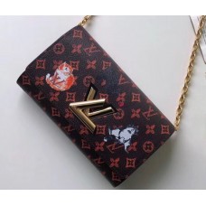 Louis Vuitton Catogram Monogram Canvas Twist Chain Wallet M63888 2018 Louis Vuitton Catogram Monogram Canvas Twist Chain Wallet M63888 2018